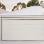 Double garage with 27 course ceiling